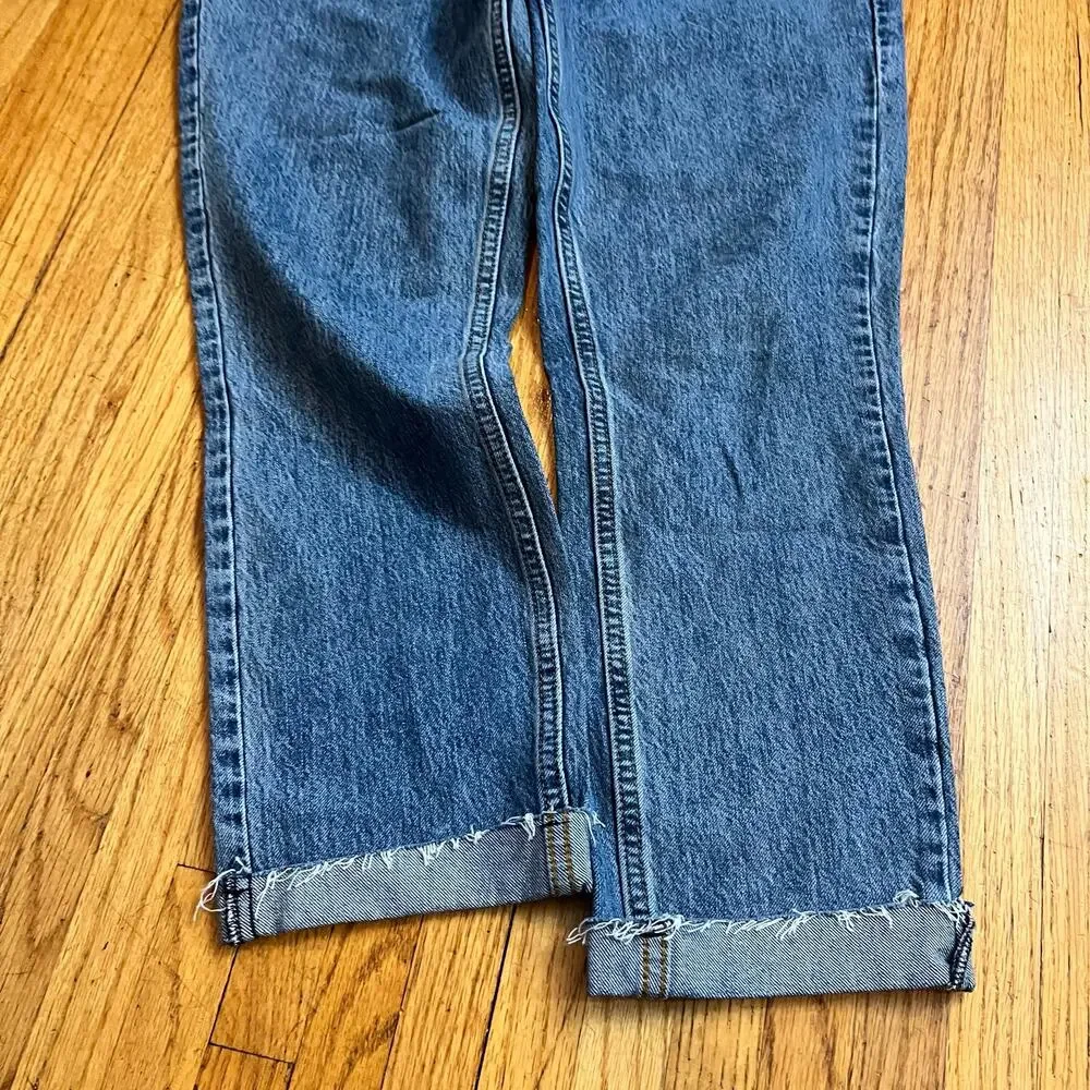 Abercrombie Fitch Jeans Womens 26 /2 Tie Waist Mom High Rise Ankle Crop Belted